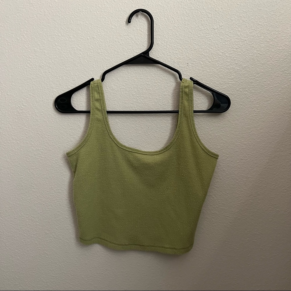 Pacsun Green Cropped Tank Top